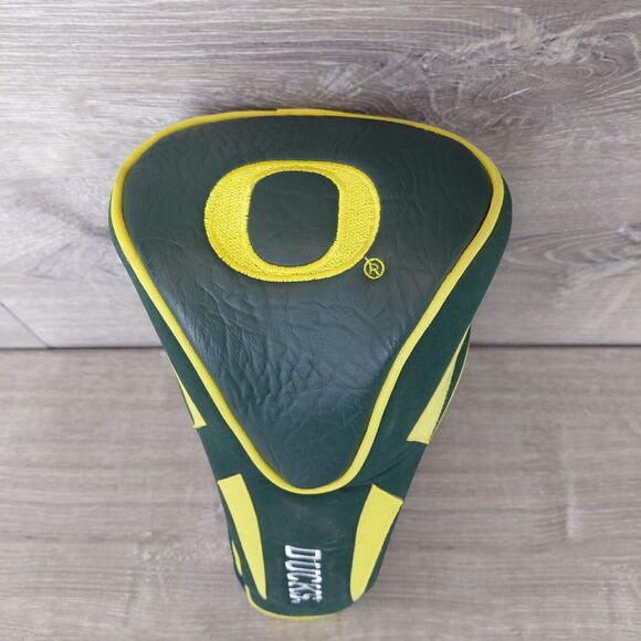 Oregon Ducks Golf Driver Headcover NCAA Green Gold Apex Embroidered 460cc 1 Wood - Picture 2 of 8